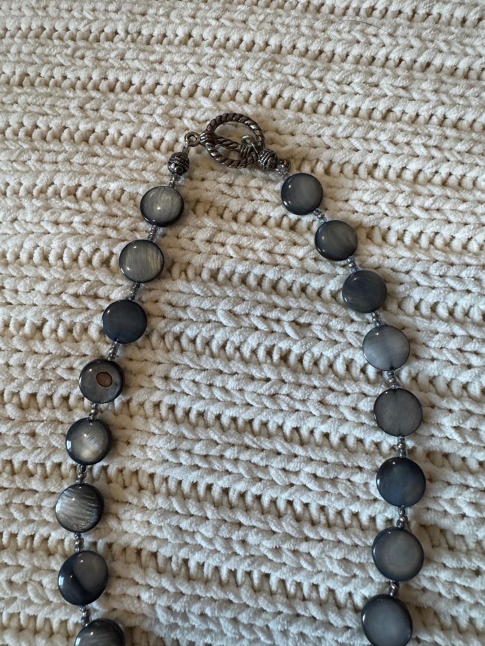 Gray Moonstone Beaded Pendant Necklace - Women's Jewelry - Picture 3 of 5